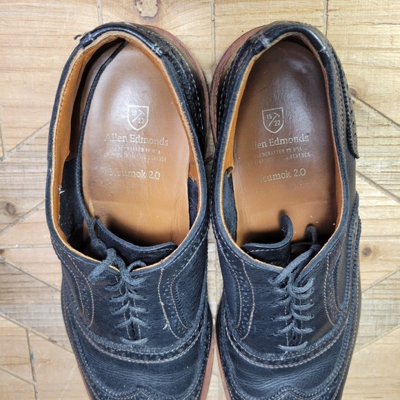 Allen Edmonds Neumok 2.0 Oxford Shoes Mens 9.5 E Brown Leather Wingtip Brogue main image 14